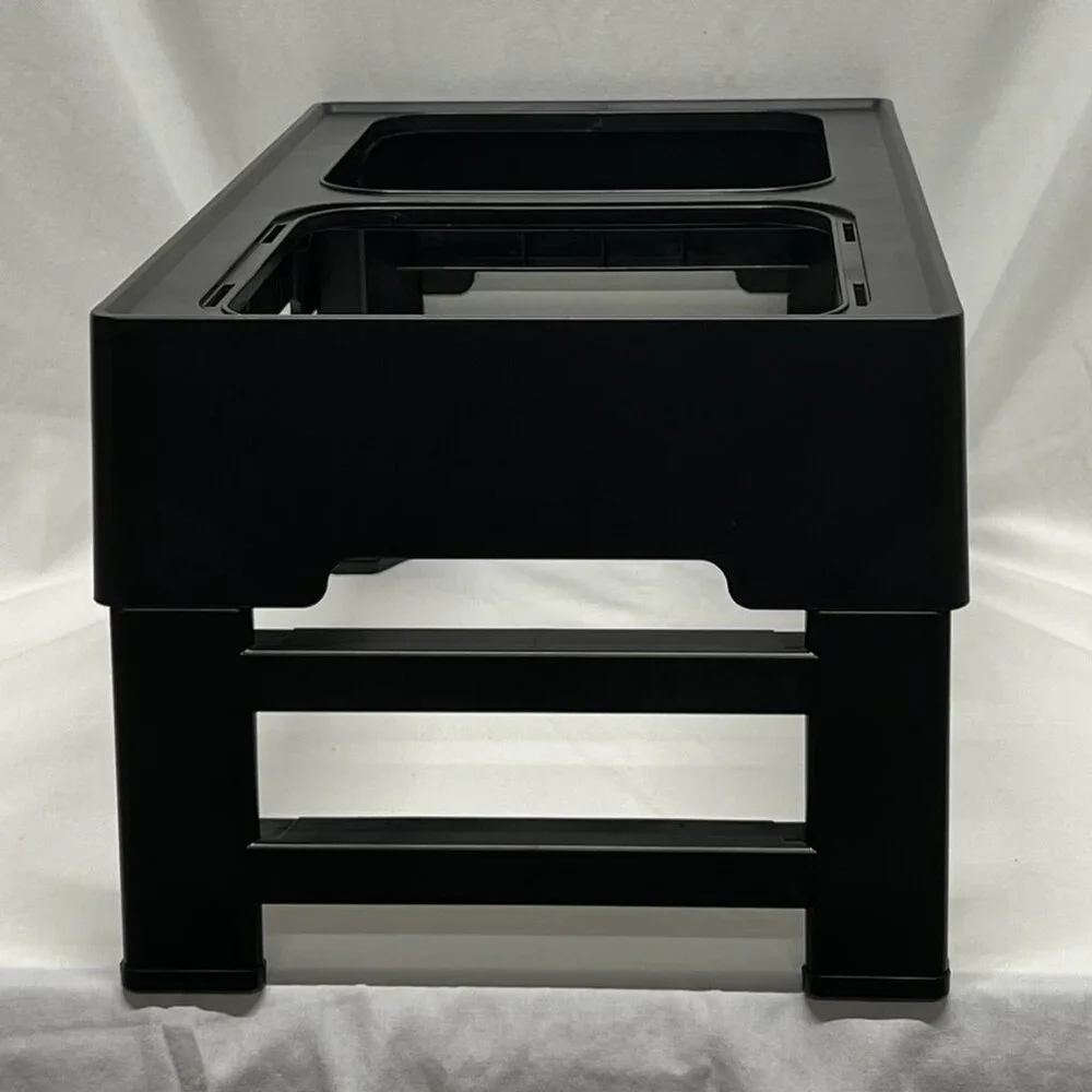 Dog Bowl Stand 2-in-1 Elevated Adjustable Slow Feed & No-Spill Water Bowls